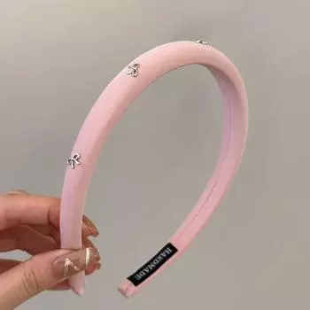 Повязки на голову аксессуары для волос для девочек женская повязка корейский бант фея 2024 обруч новинка сладости кавайные милые вещи розовый