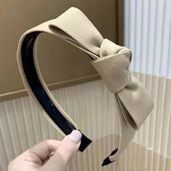 Повязки на голову для женщин, широкий тканевый обруч для волос с узлом, кофейно-бежевый, черный, простая повязка для волос, женские аксессуары для волос Size fits all