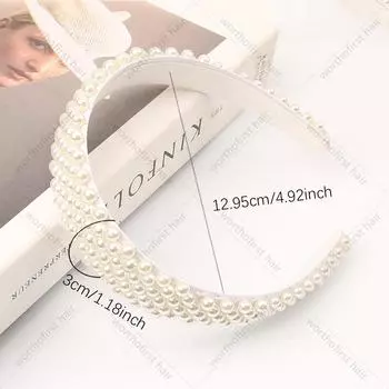 Повязки на голову Милый стиль Обруч для волос АБС Жемчужная отделка Приятная к коже ткань для женщин Жемчужные повязки на голову Аксессуар для волос