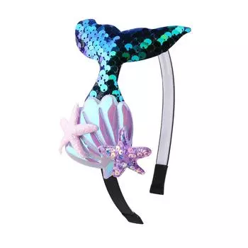 Повязки на голову русалки для девочек, повязка для волос с рыбьим хвостом для женщин, белые повязки, ракушка, океан, украшения для вечеринки русалки, подарки