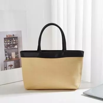 Повседневная большая сумка большой емкости с сумкой на одно плечо под мышками Сумка с атмосферной текстурой для женщин One Size чёрный