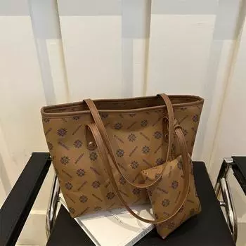 Повседневная большая сумка женская 2024 новый трендовый иностранный стиль модная атмосфера дорожная сумка через плечо подмышкой большая вместительная сумка-тоут