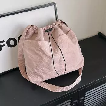 Повседневная большая сумка женская 2025 новая модная тканевая сумка на плечо большая вместительная сумка-тоут классная сумка-мессенджер розовый