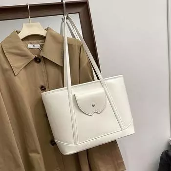 Повседневная большая вместительная сумка-тоут для женщин, новые модные сумки на одно плечо для поездок на работу, осенне-зимние женские сумки из искусственной кожи (30cm<Max Length<50cm)