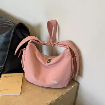 Повседневная большая женская сумка 2024 года, новая супер популярная тканевая сумка, сумка на плечо, большая вместимость, сумка через плечо для поездок на работу серый