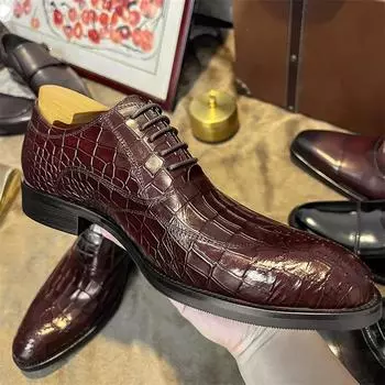 Повседневная деловая обувь в официальном стиле, британские мужские туфли из воловьей кожи с резьбой, зашнурованные, остроносые, кожаные туфли-оксфорды, удобные мужские туфли 37 чёрный