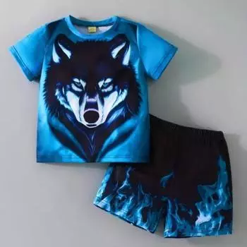 Повседневная детская одежда, комплект из 2 предметов, крутая футболка для мальчика + шорты, одежда, спортивный костюм для мальчиков, детская одежда 130