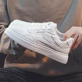 Повседневная дышащая мужская обувь, новые весенне-летние белые туфли, легкая мягкая подошва, шнуровка, всесезонная обувь, модная обувь для скейтбординга 39