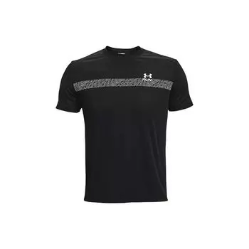 Повседневная дышащая спортивная футболка Under Armour, мужские топы, черная 1361480-001 L