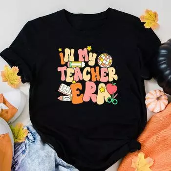 Повседневная футболка для девочки с принтом в виде карандашей, футболка с коротким рукавом и круглым вырезом XS