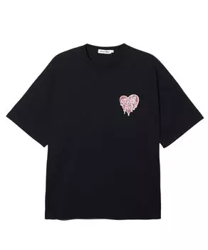 Повседневная футболка MELTY HEART BLACK [Milk Fed] S/S женская чёрный