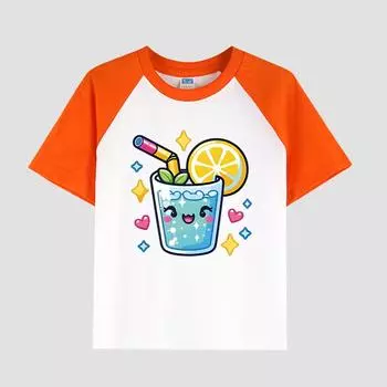 Повседневная футболка с коротким рукавом для девочек с цветочным принтом, круглым вырезом, хлопковая ткань, детский стильный топ на лето 100cm