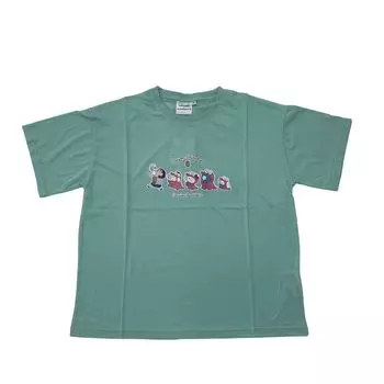 Повседневная футболка с коротким рукавом Hello Kitty Hangyodon Pom Pom Purin Cinnamoroll Crayon Shiro Mint [Sanrio] Shin-chan Футболка Shin-chan мятный