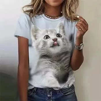 Повседневная футболка с принтом Cartonn, одежда с круглым вырезом, женские топы, свободные футболки с коротким рукавом, летняя свободная мужская уличная одежда для мужчин S белый