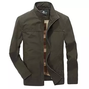 Повседневная хлопковая куртка из искусственной кожи хорошего качества, деловая свободная куртка-стойка с воротником-стойкой, весенне-осенняя куртка в стиле милитари, пальто Casaco M разноцветный