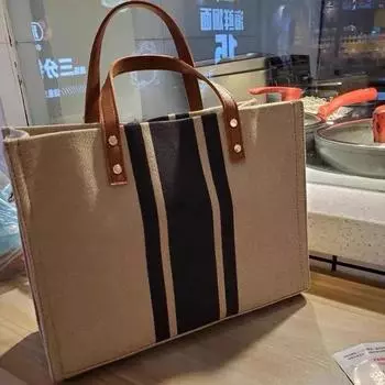 Повседневная холщовая полосатая сумка с большим объемом, многофункциональная дорожная сумка для студентов, школьные сумки для женщин, повседневные сумки-тоуты