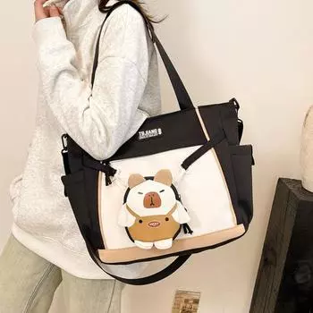 Повседневная холщовая сумка-тоут в японском стиле для студентов, школьная сумка, модная сумка в стиле Лолиты для шопинга синий