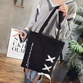 Повседневная холщовая сумка, универсальная сумка для поездок на работу, большая вместимость, простая сумка для студентов, репетиторская сумка, женская сумка через плечо жёлтый