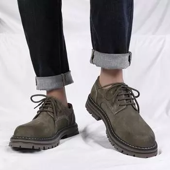 Повседневная и деловая обувь на толстой подошве Модный и трендовый мужской стиль Повседневная офисная обувь для отдыха на природе модная обувь для вечеринок Уличная молодежная обувь 38 коричневый