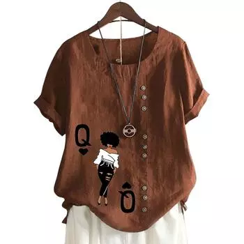 Повседневная и уютная женская хлопковая футболка с модным принтом S светло-фиолетовый