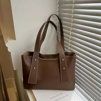 Повседневная косая сумка-тоут большой вместимости женская летняя сумка 2024 года, модная сумка через плечо для поездок на работу чёрный