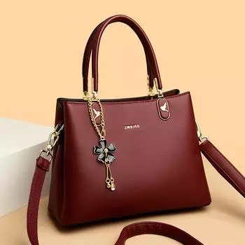 Повседневная кожаная большая вместительная верхняя ручная сумка для женщин модная сумка на молнии однотонная винтажная женская сумка-мессенджер
