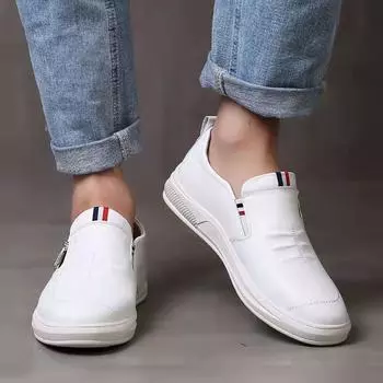 Повседневная кожаная обувь мужская обувь Doudou 2024 новый модный тренд деловая кожаная обувь с одной педалью ленивые туфли 39