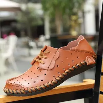 Повседневная кожаная обувь ручной работы из натуральной кожи, мужские лоферы, удобная обувь для вождения, мокасины, мужская обувь на плоской подошве 38
