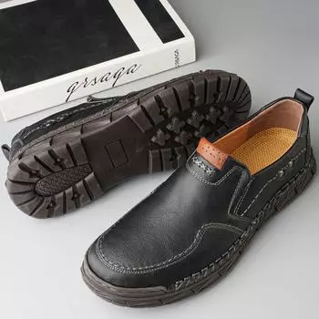 Повседневная кожаная обувь ручной работы. Мужская удобная обувь для вождения. Мягкие кожаные лоферы. Мужская обувь. Мокасины. Туфли для инструментов.