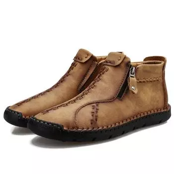 Повседневная кожаная обувь ручной работы. Мужская удобная обувь для вождения. Мягкие кожаные лоферы. Мужская обувь. Мокасины. Туфли для инструментов. 38 чёрный