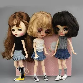 Повседневная кукольная одежда для кукол Блайз, наряды, футболка, топ для кукол Блайз, одежда Licca, аксессуары для кукол 1/6, детские игрушки для детей, коллекция белый