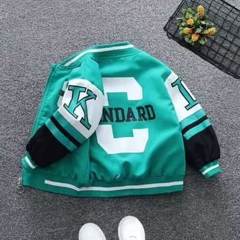 Повседневная куртка для мальчиков, весенне-осенняя детская модная куртка, спортивная одежда 90