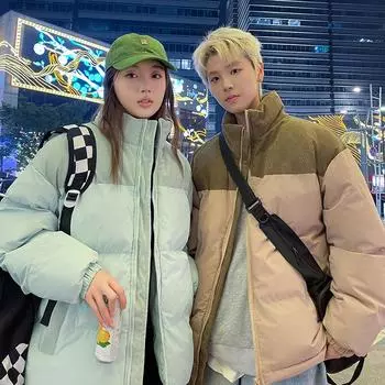 Повседневная куртка из утолщенного бархата, модная куртка на осень и зиму, парное хлопковое пальто с капюшоном S чёрный