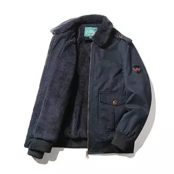 Повседневная куртка Модная мужская осенняя и зимняя хлопковая куртка Мужская куртка M хаки