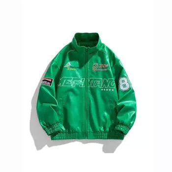 Повседневная куртка мужская с принтом трендовое пальто дизайн молодежная уличная кожаная куртка мужская XXXL белый