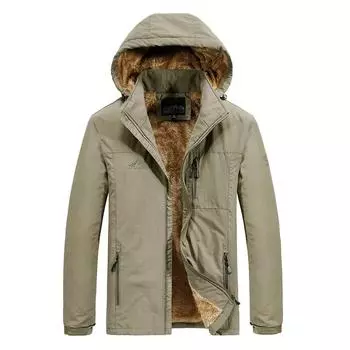 Повседневная куртка мужская уличная куртка мужская зимняя куртка из бархата ветрозащитная стеганая куртка XXXXXL чёрный