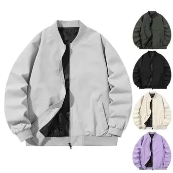 Повседневная куртка мужская весна и осень вся мода мужская и женская легкая спортивная куртка мужское пальто L армия зеленый