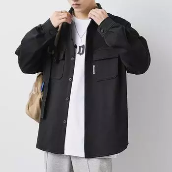 Повседневная куртка Мужская высококачественная мужская свободная куртка с лацканами Мужская одежда M