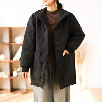 Повседневная куртка с начесом женская зимняя новая ретро утолщенная куртка с начесом средняя и длинная свободная куртка с начесом M верблюд