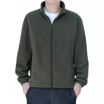 Повседневная куртка с воротником-стойкой, мужская, новая летняя, свободная и универсальная, модная, тонкая, средне-зеленая, повседневная куртка M
