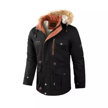 Повседневная куртка средней длины Мужская куртка Повседневное пальто из овечьей шерсти Мужская одежда M