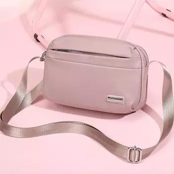 Повседневная маленькая сумка для женщин 2025 года, новая нейлоновая женская сумка из ткани Оксфорд, сумка через плечо, модная сумка через плечо, легкая холщовая сумка 25x8x17cm чёрный