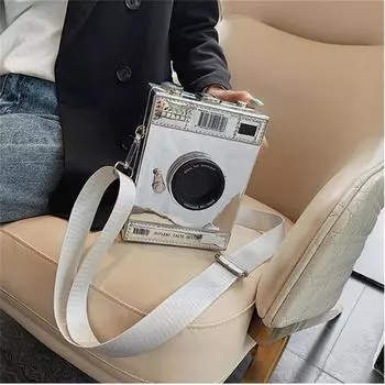 Повседневная модная индивидуальная креативная сумка через плечо с широким ремнем для фотоаппарата, маленькая квадратная сумка, простая модная сумка через плечо на одно плечо чёрный
