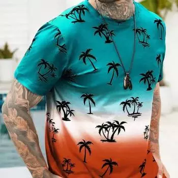 Повседневная модная мужская футболка для бега, свободная и удобная мужская футболка с короткими рукавами в городском уличном стиле, мужская футболка S