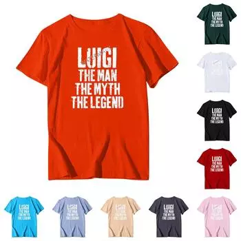 Повседневная модная спортивная футболка с круглым вырезом и принтом унисекс с коротким рукавом L чёрный