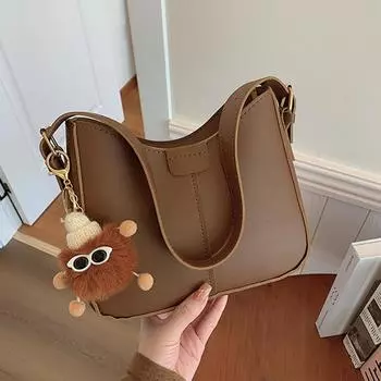 Повседневная модная сумка через плечо женская 2024 новая модная простая повседневная сумка через плечо подмышкой текстура большая вместительная сумка-тоут