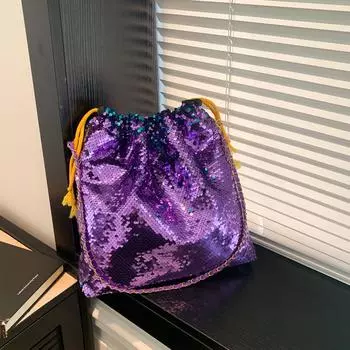 Повседневная модная сумка-ведро для поездок на работу, нишевый дизайн, модная сумка-ведро, весна 2024, новая простая повседневная сумка через плечо в стиле ретро чёрный