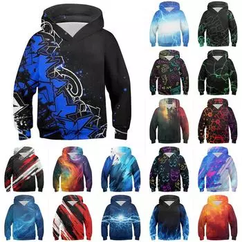 Повседневная модная толстовка с длинным рукавом и капюшоном с карманом для мальчиков 160 киноварь