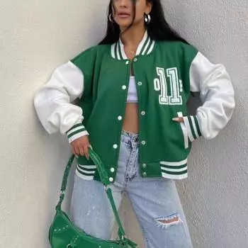 Повседневная модная толстовка с принтом, утолщенная верхняя одежда с длинным рукавом, бейсбольная форма M верблюд