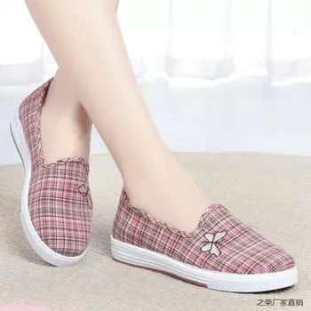 Повседневная мягкая нескользящая обувь для женщин среднего возраста с рисунком в виде бабочек 35